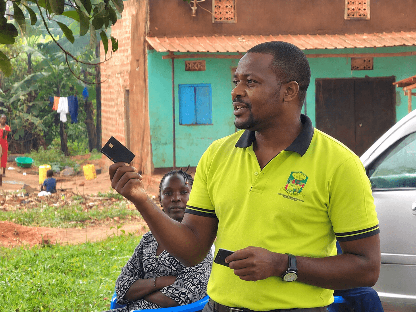 Local field agent supporting a farmer